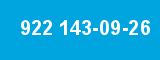 922 143-09-26 922 143-09-26